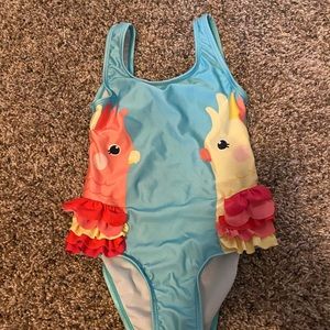 Toddler girls bathing birdie bathing suit.